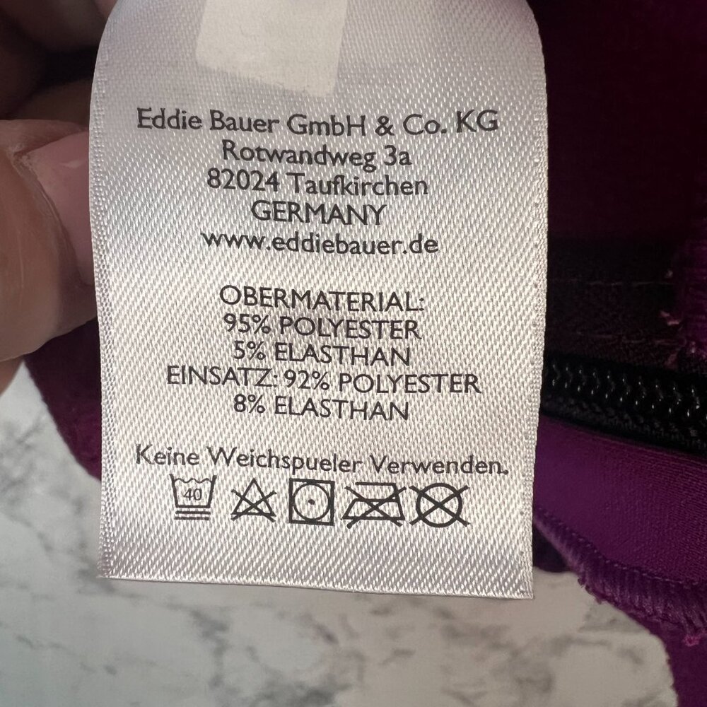 Ladies Eddie Bauer Hoodie‎ Size Medium First Ascent Full Zip Hoodie Purple - Picture 9 of 12